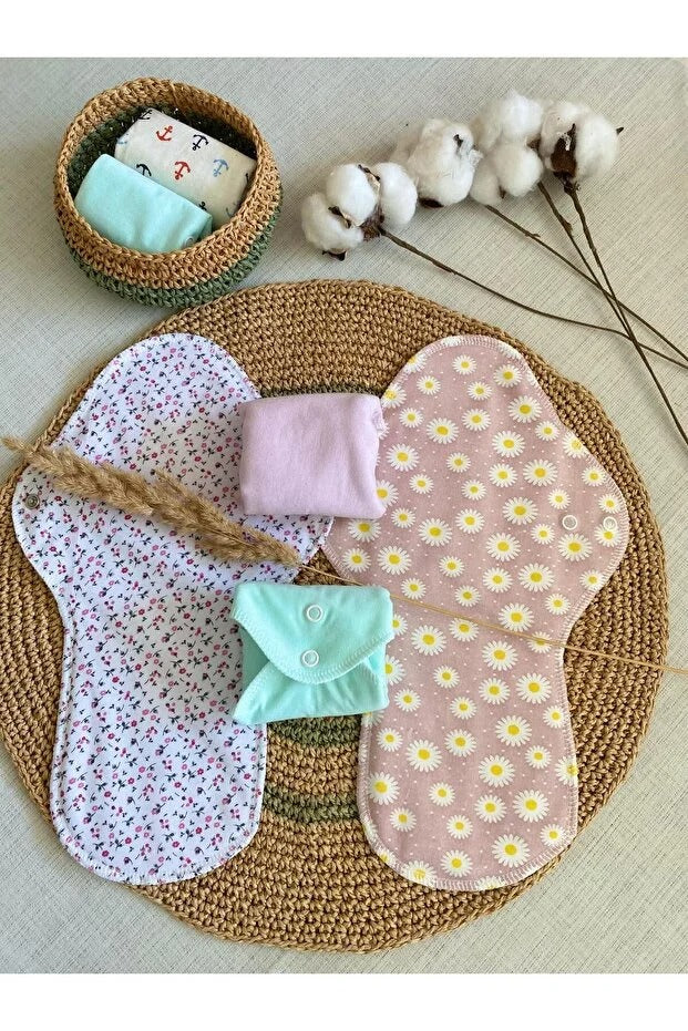 PureLuna Yıkanabilir Doğal Kadın Pedi Gece XL Lohusa 4'lü %100 Pamuk ve Bambu