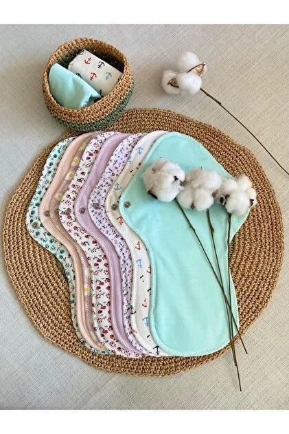 PureLuna Yıkanabilir Doğal Kadın Pedi Gece XL Lohusa 4'lü %100 Pamuk ve Bambu